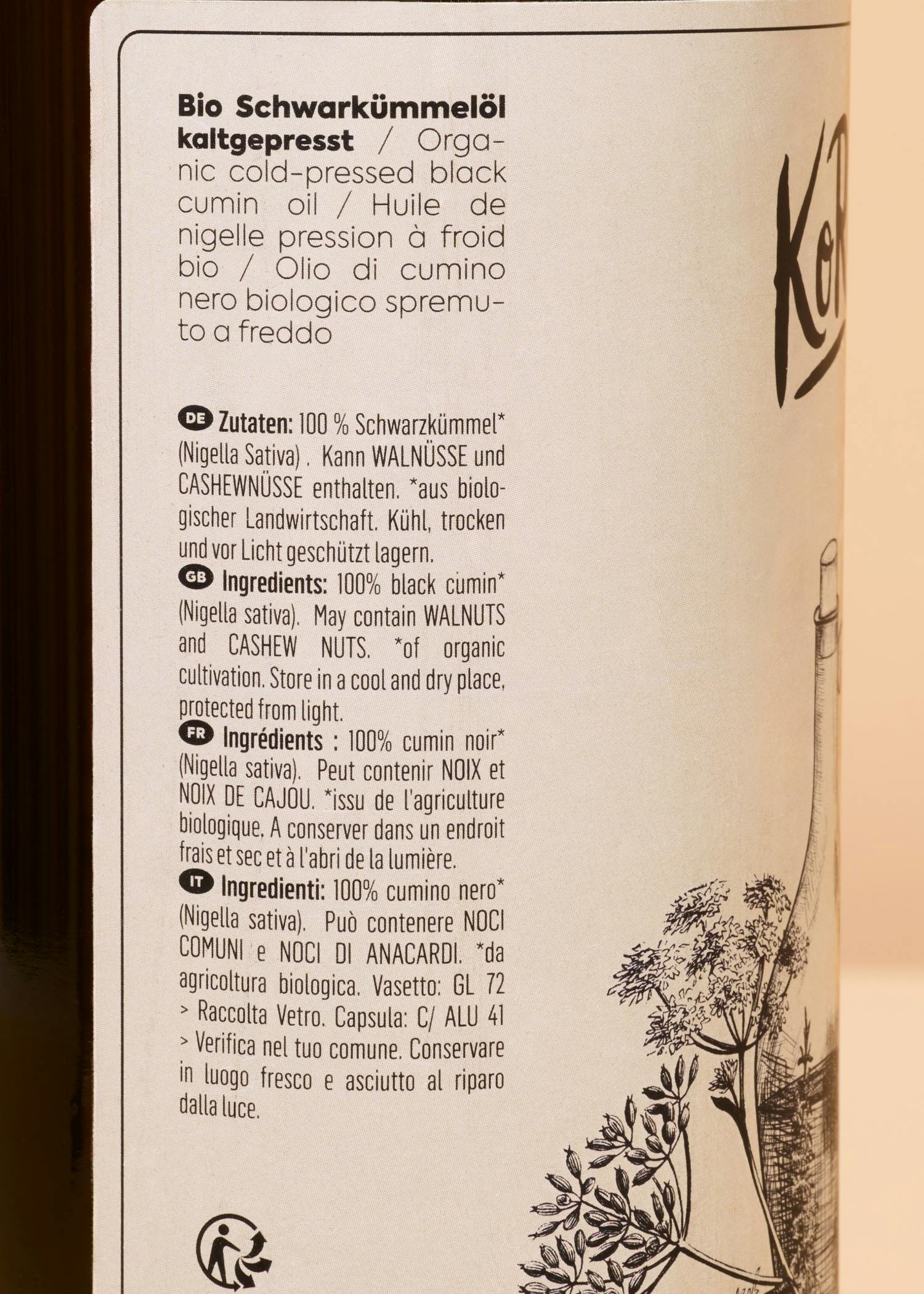 Bio Schwarzkümmelöl 1 L