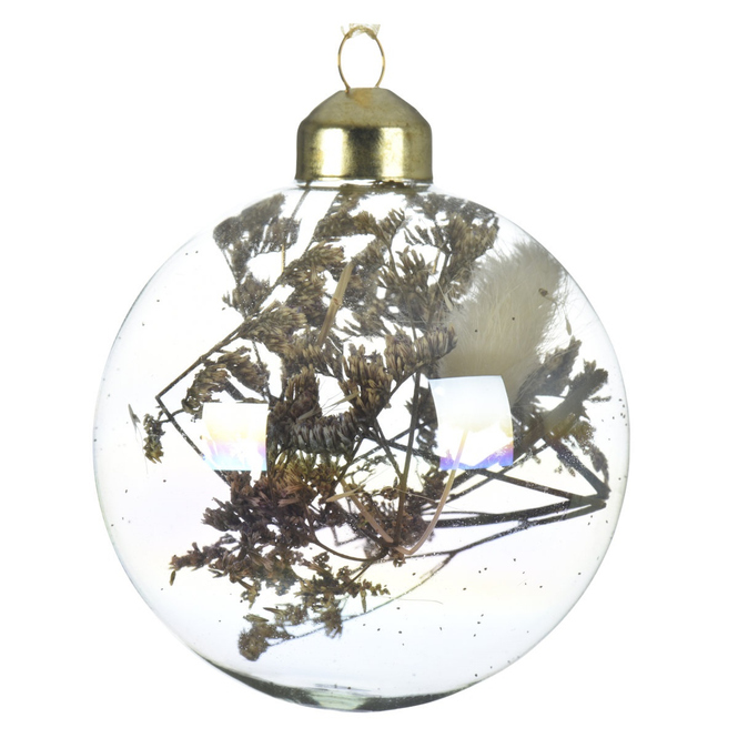 Christbaumkugel - Schleierkraut - aus Glas - Ø = ca. 8 cm - 1 Stück