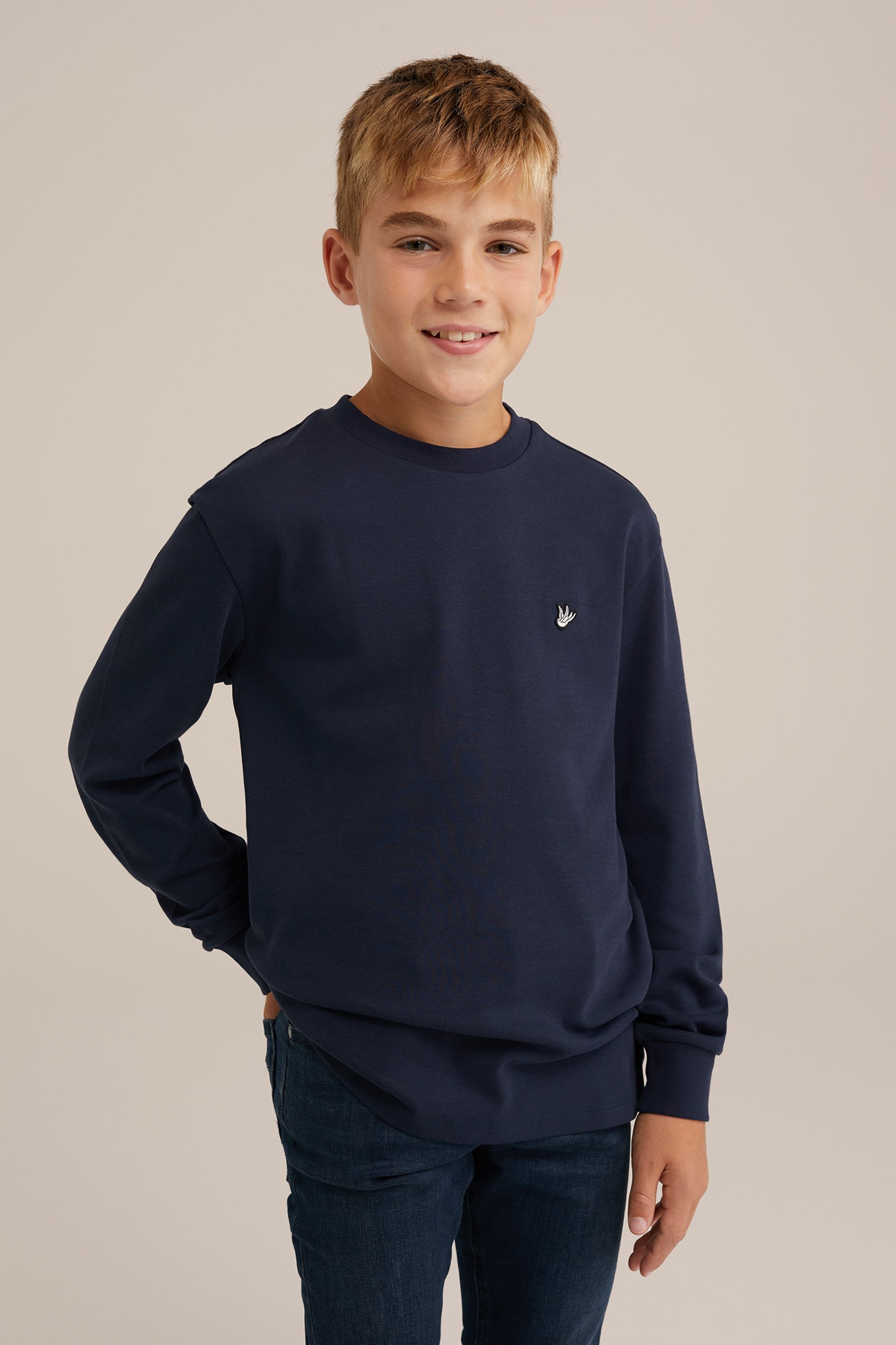 Jongens T-shirt WE Fashion Marineblauw