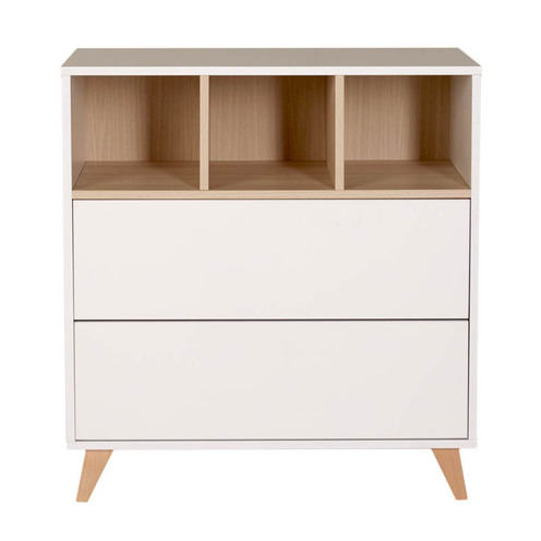 Chambre TRIO Lit 70x140 Commode Armoire LOFT Blanc - QUAX
