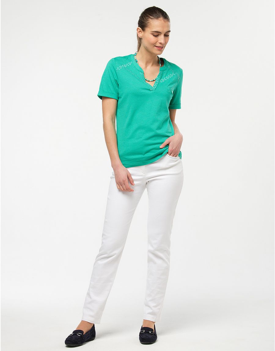 T-shirt coton modal vert