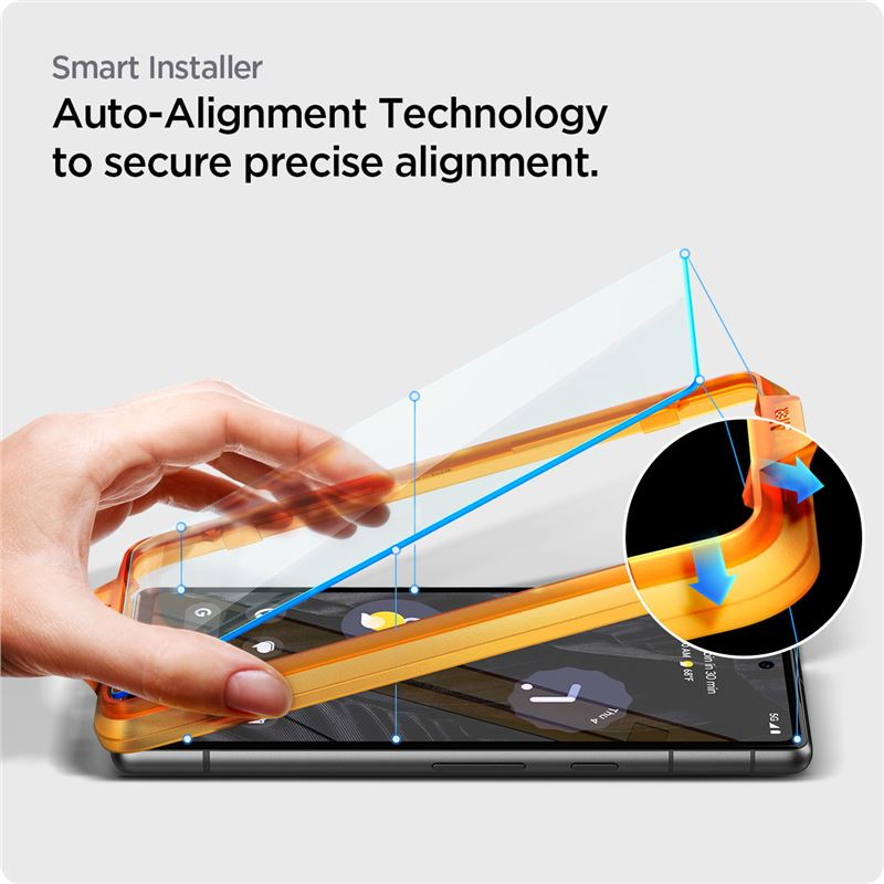 (2er Set) Google Pixel 7a AlignMaster Glas Tr Panzer Glas Case Friendly   Montagerahmen (AGL05968)