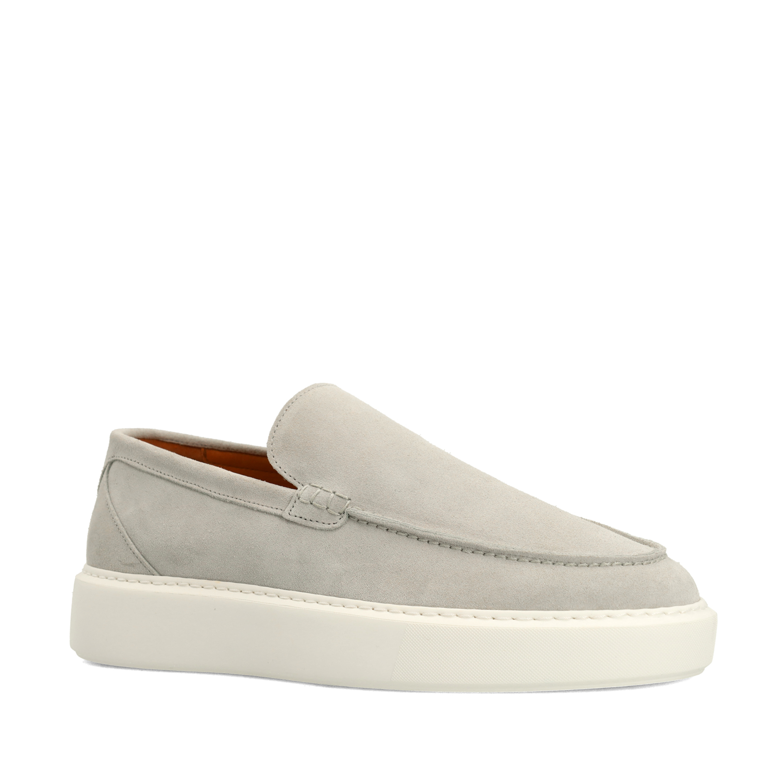 Licht grijze suède loafers