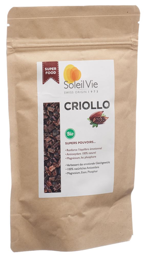 SOLEIL VIE Roh-Kakaosplitter Criollo Bio 120 g