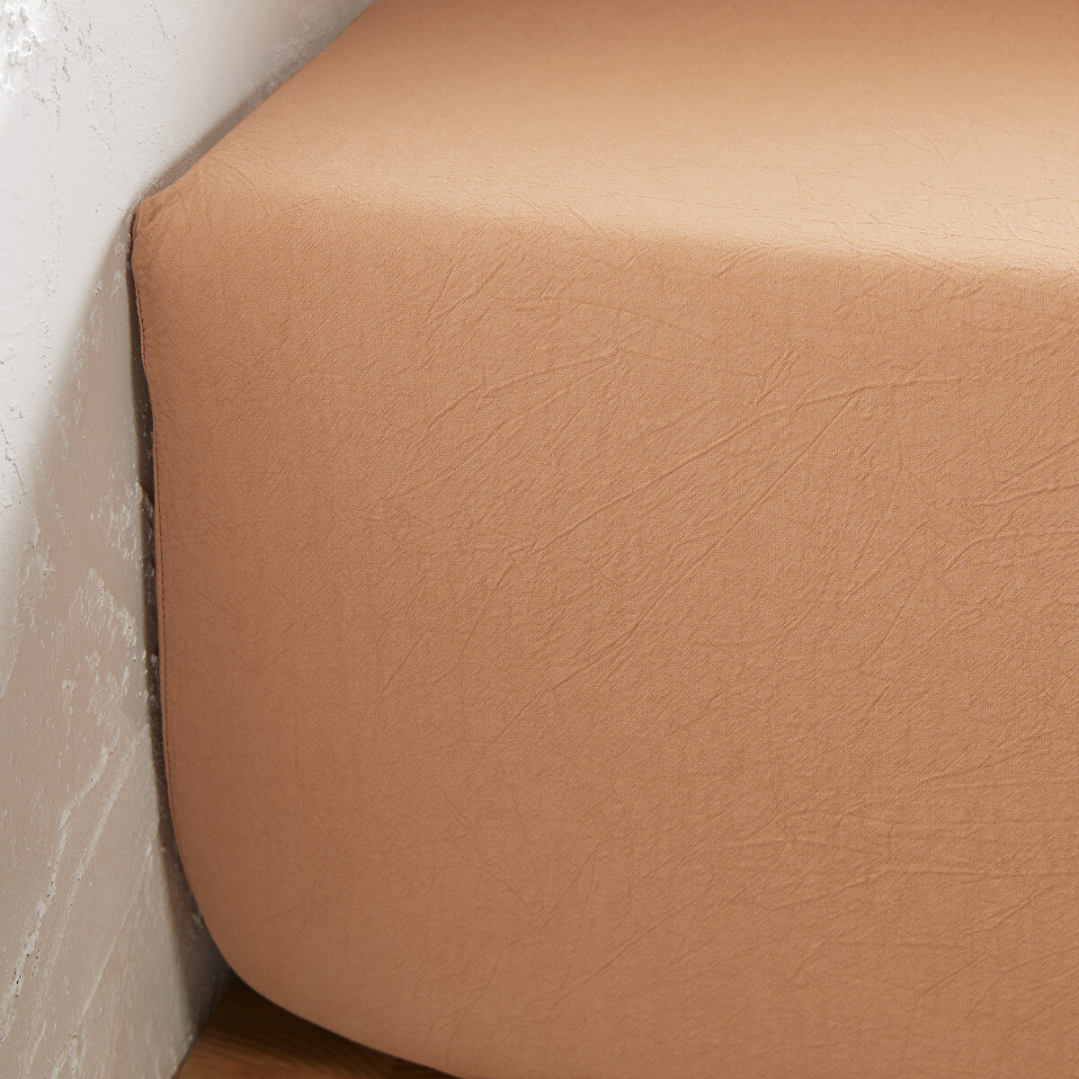 LA REDOUTE INTERIEURS<br>Lençol de baixo com elástico, 50% algodão reciclado, dobra de 30 cm, Erwin