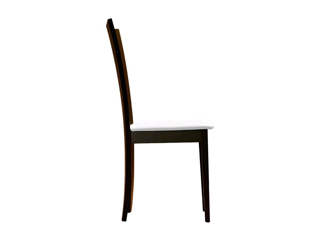 Lot de 6 chaises TIFFANY - Hêtre massif - Coloris : Wengé et blanc