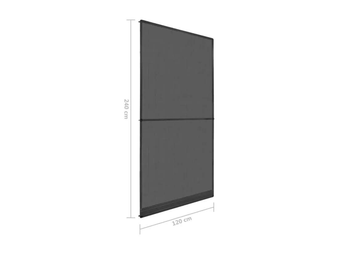 Moustiquaire à charnière pour portes Anthracite 120x240 cm