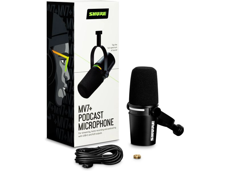 Shure Mikrofon MV7  Schwarz Podcast-Mikrofon
