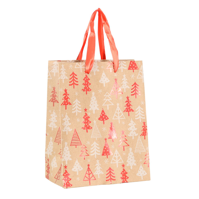Sac cadeaux 'sapins graphiques'