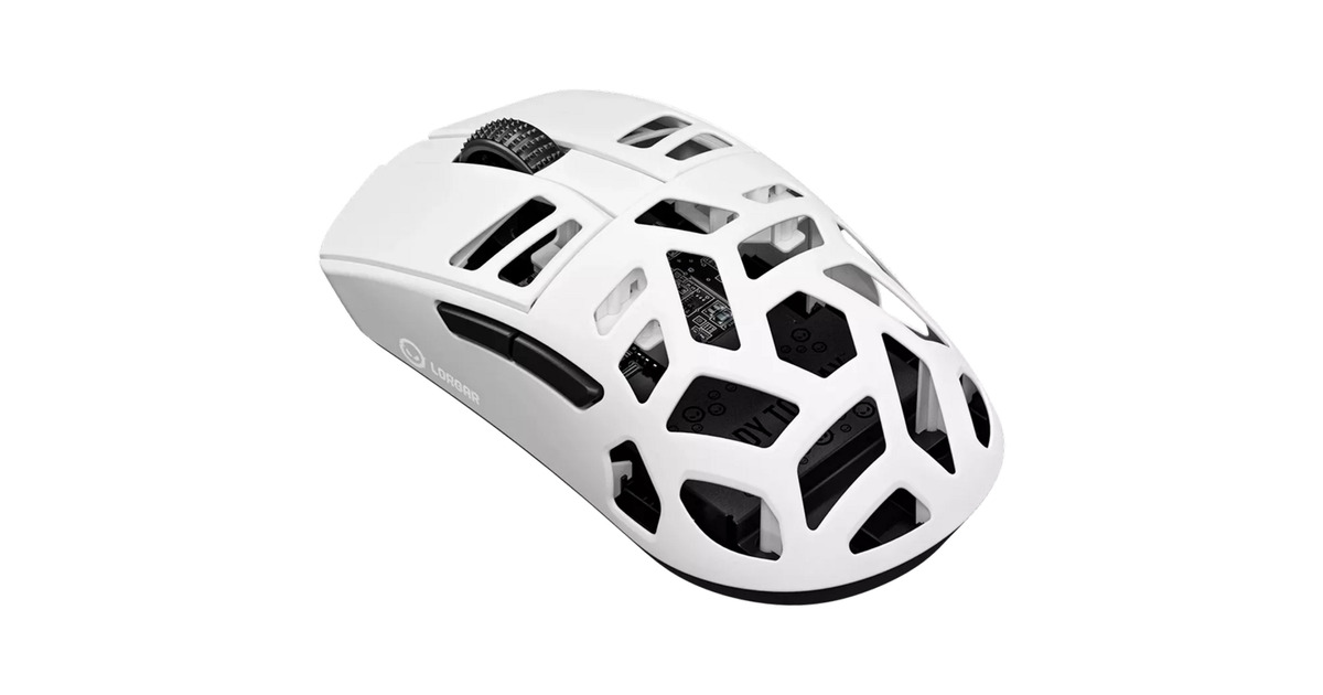 LORGARMSE90W gaming muis  (Wit, 100 - 26000 dpi, Ultralight)