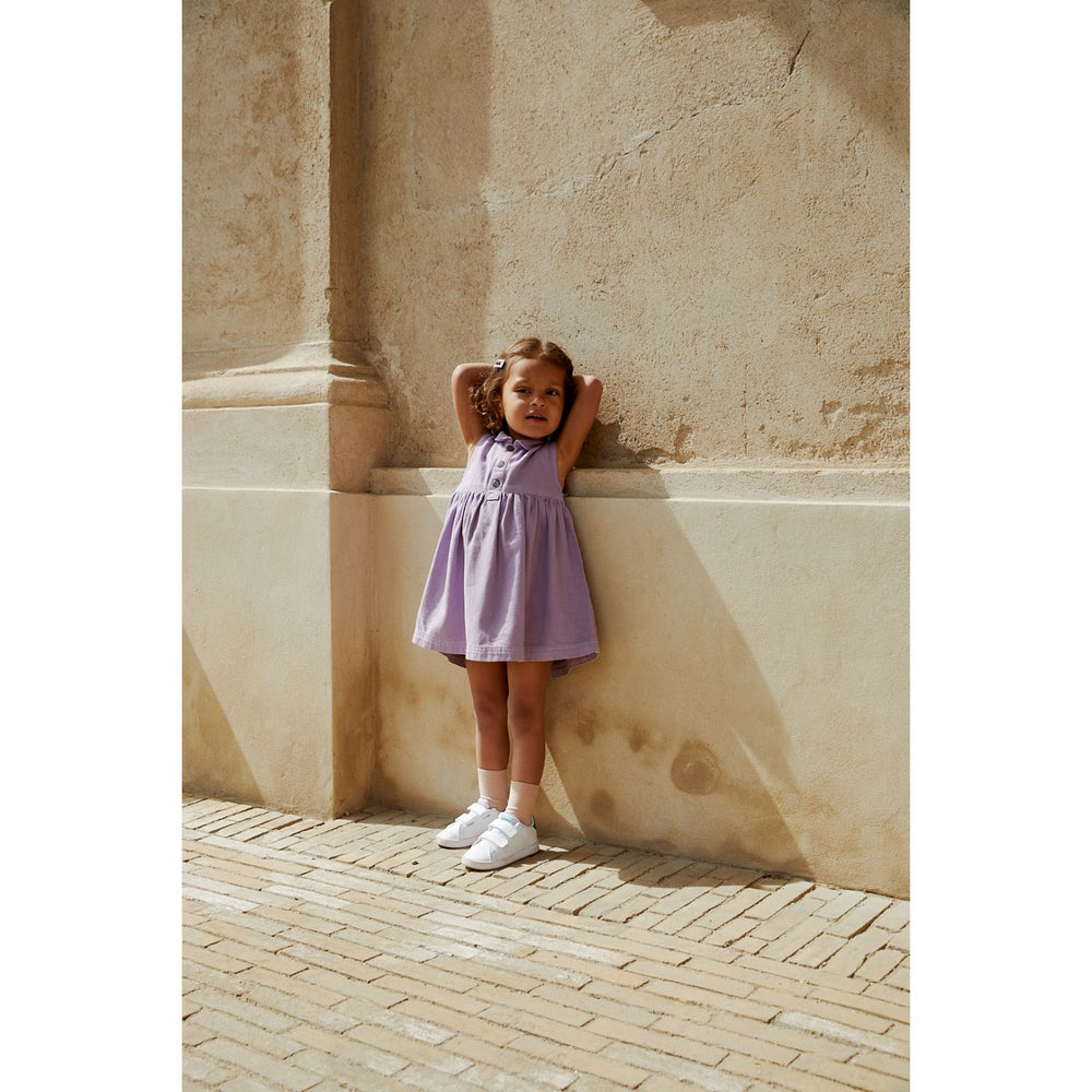 Køb COPENHAGEN COLORS Lavender Organic Twill Kjole m. Krave