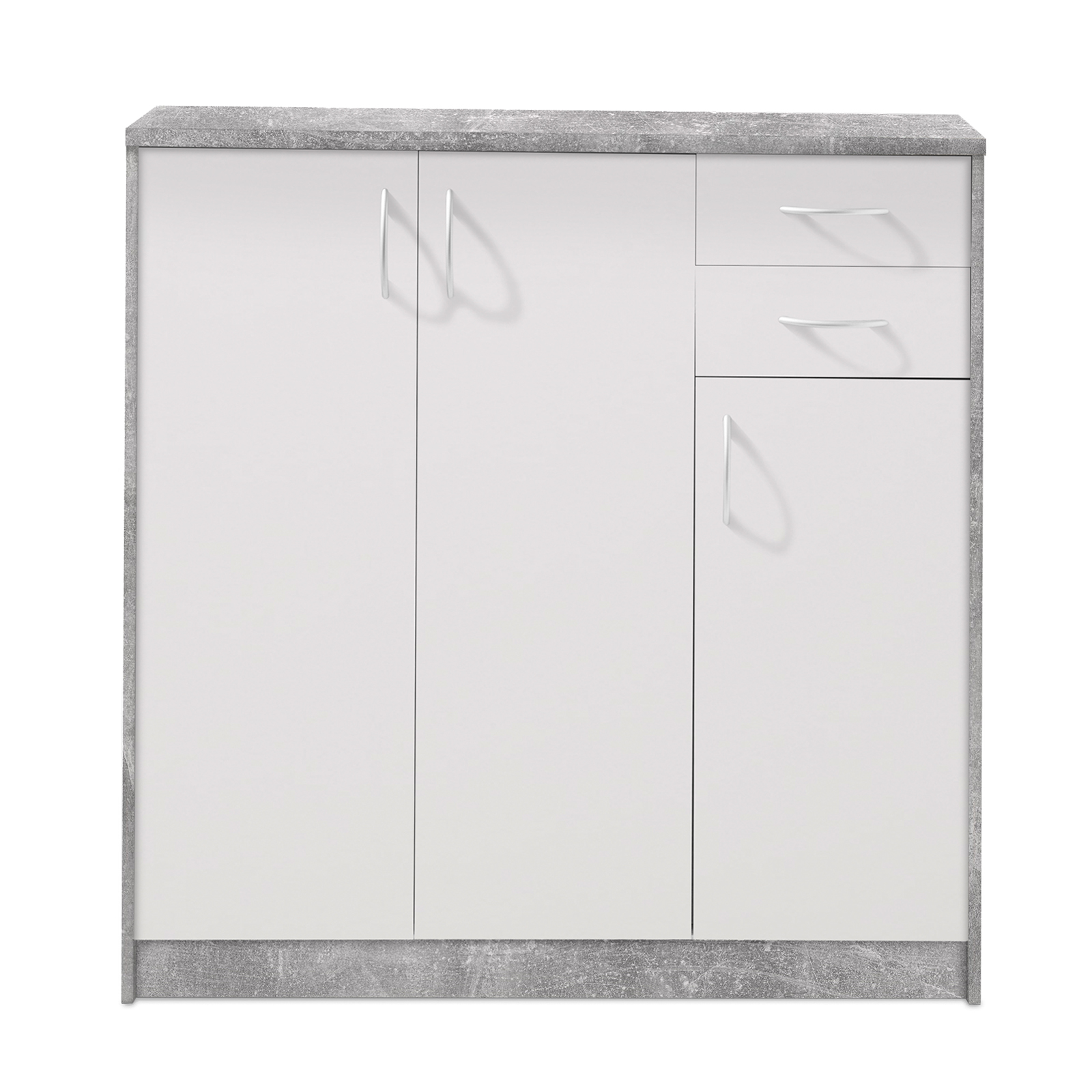 Kommode - Beton-weiß - 109 cm breit