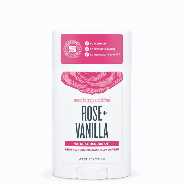Schmidt's Stick Déodorant Rose + Vanille 75gr
