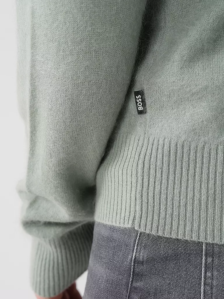 BOSS Pullover ESCRITO hellgrün