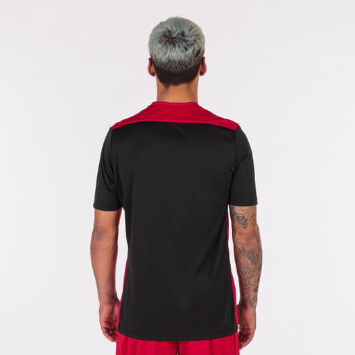 Camiseta de manga curta Joma Championship Vi Negro Rojo