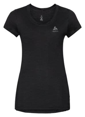 Maillot Manches Courtes Odlo Merino 130 Noir Femme