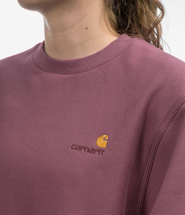 Carhartt WIP W' American Script Sweatshirt women (dusty fuchsia) online kaufen | skatedeluxe
