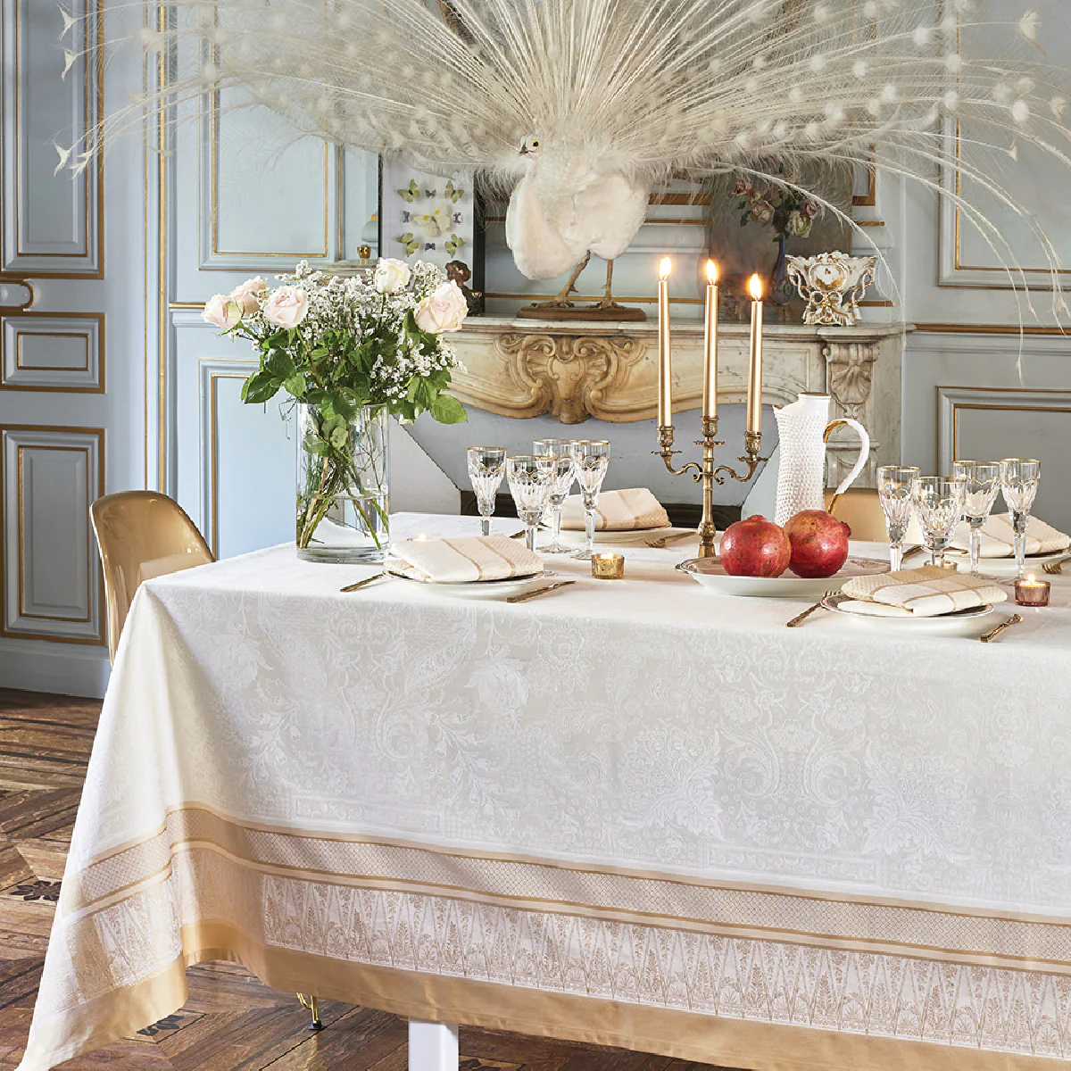 Nappe antitache déperlant coton & autres fibres or 174X414 Garnier Thi