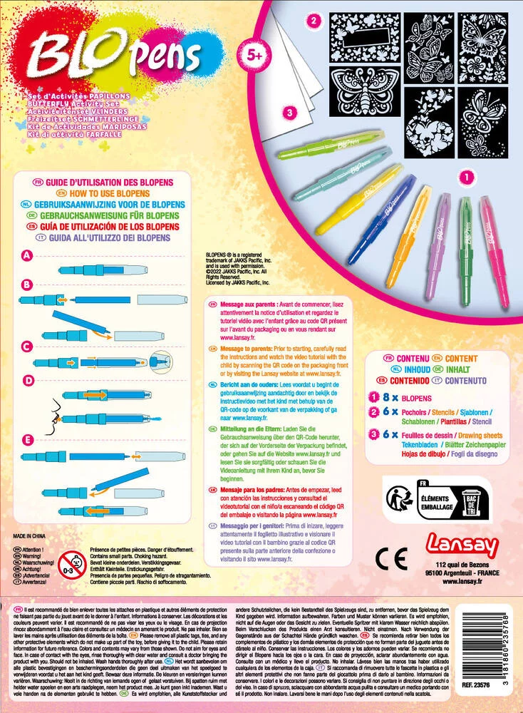 BLOPENS SET D'ACTIVITES PAPILLONS