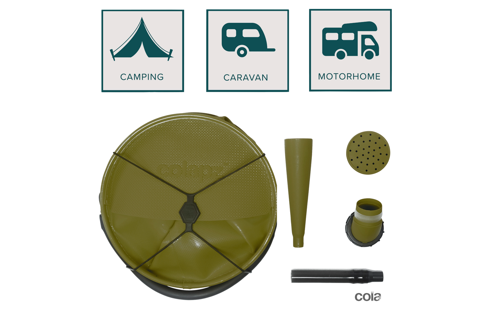 Colapz faltbare Gießkanne und Eimer olive green