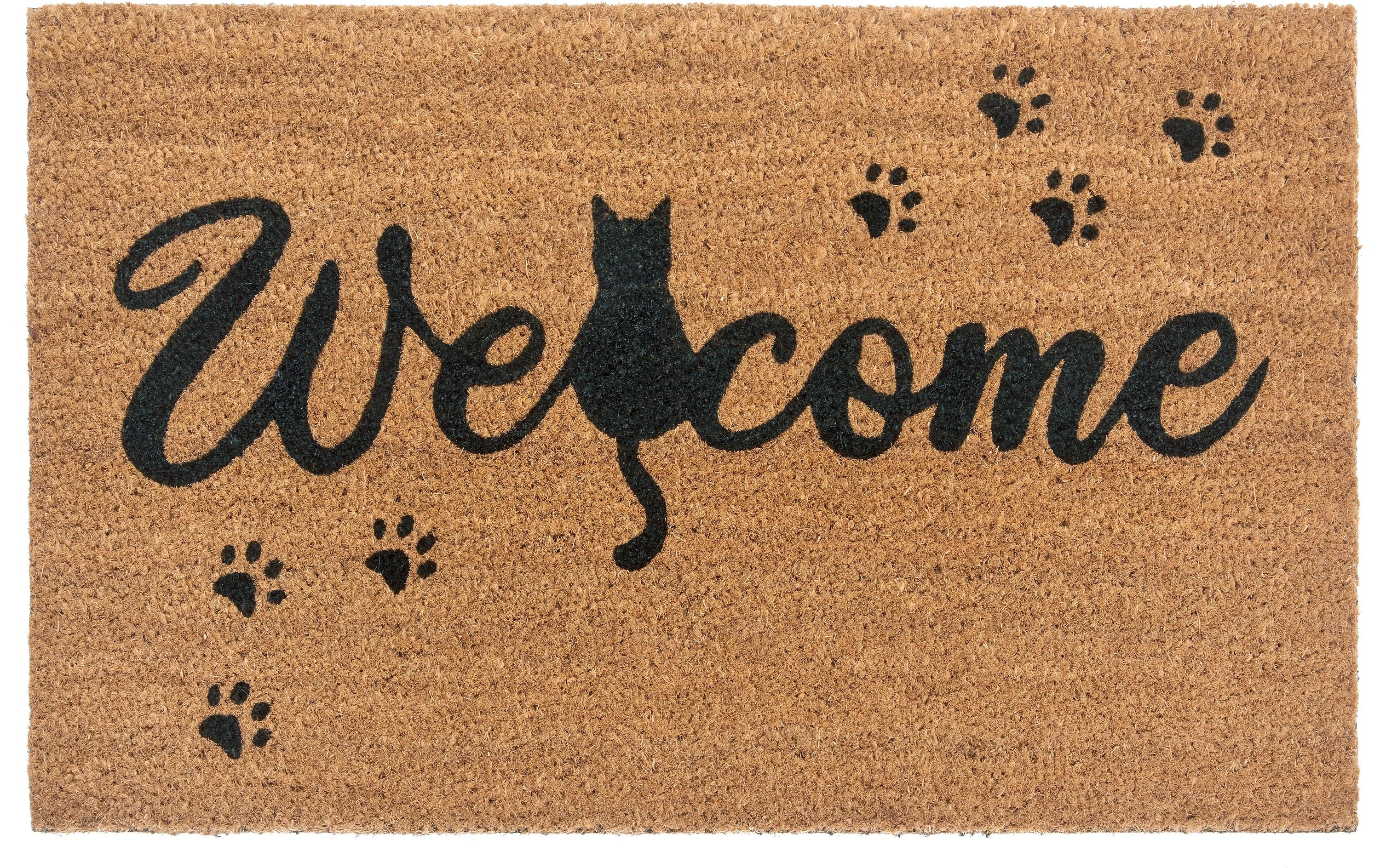 Fussmatte Cat Paws 45 cm x 75 cm, Braun/SchwarzRutschfeste Türmatte