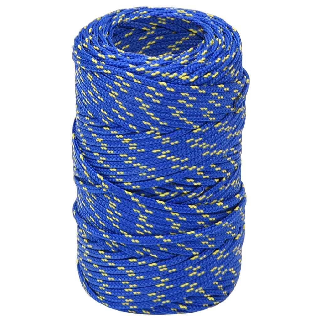 vidaXL Zeiltouw, Blauw, 2 mm, 25 m, Polypropyleen