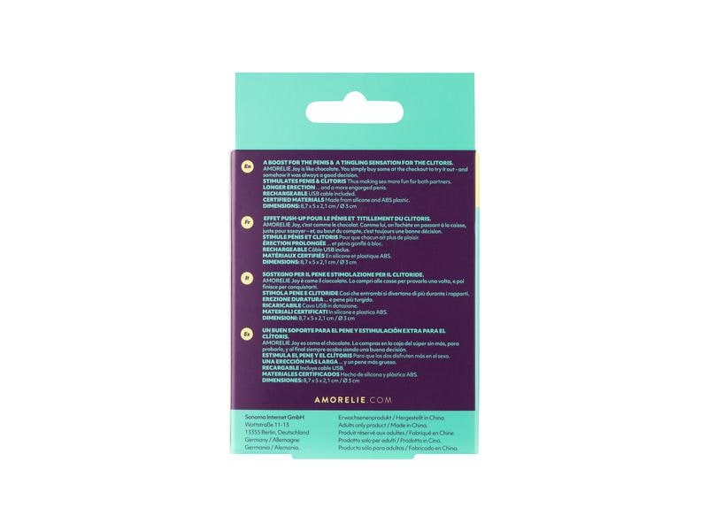 Amorelie Penisring mit Vibration «Dance» Türkis Hochwertiges Sextoy