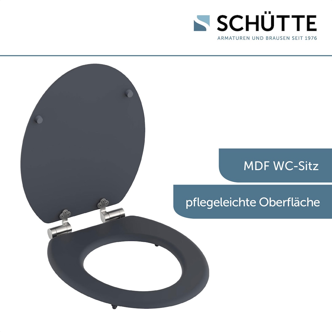 SCHÜTTE WC-Sitz Spirit Kratzfest Absenkautomatik MDF