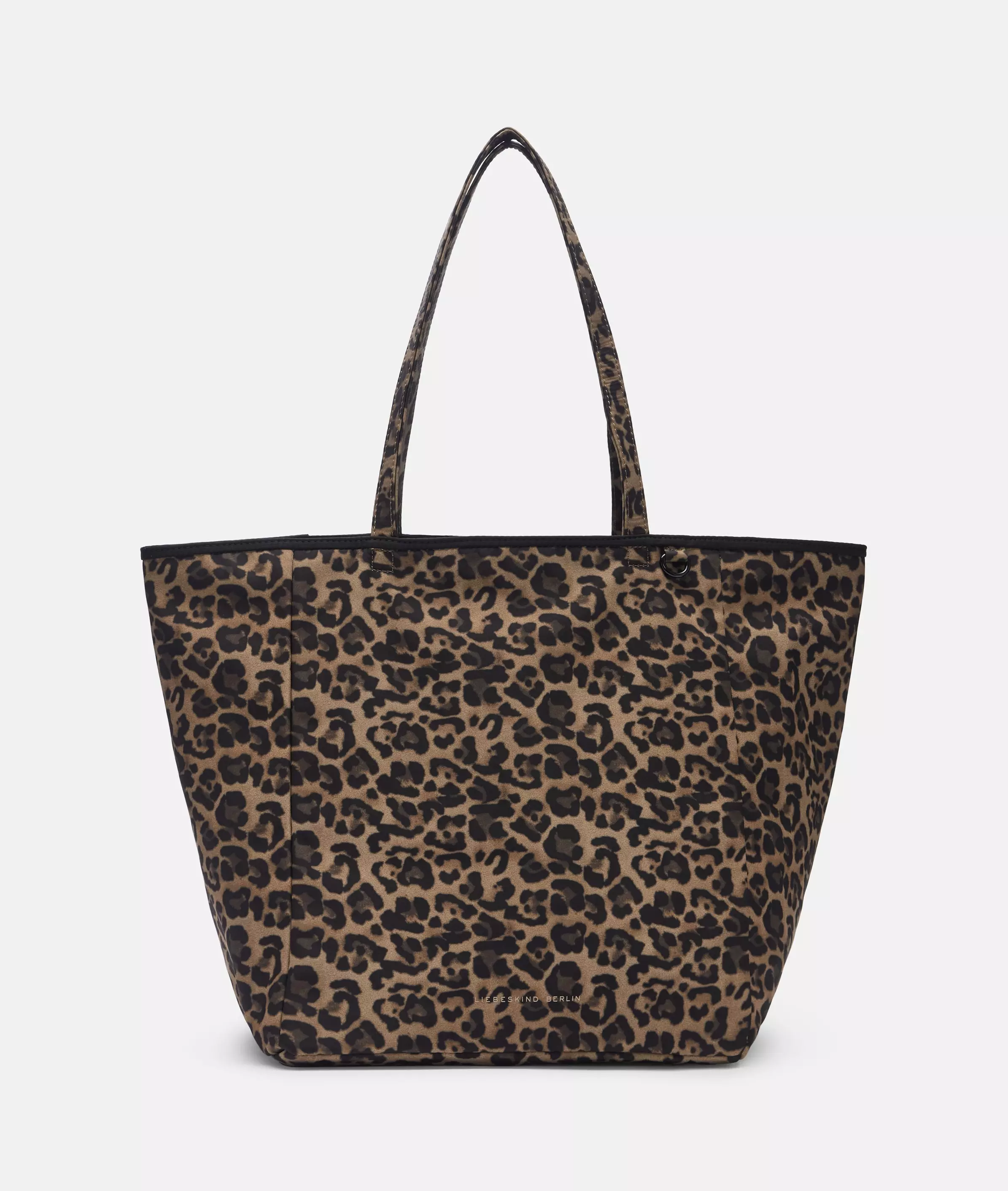 Nylon Suri Shopper L Large nylon shopper with leopard print