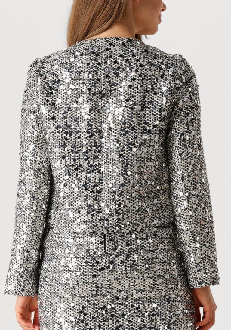 zwarte co'couture jack boucle cc sequin cocktail jacket