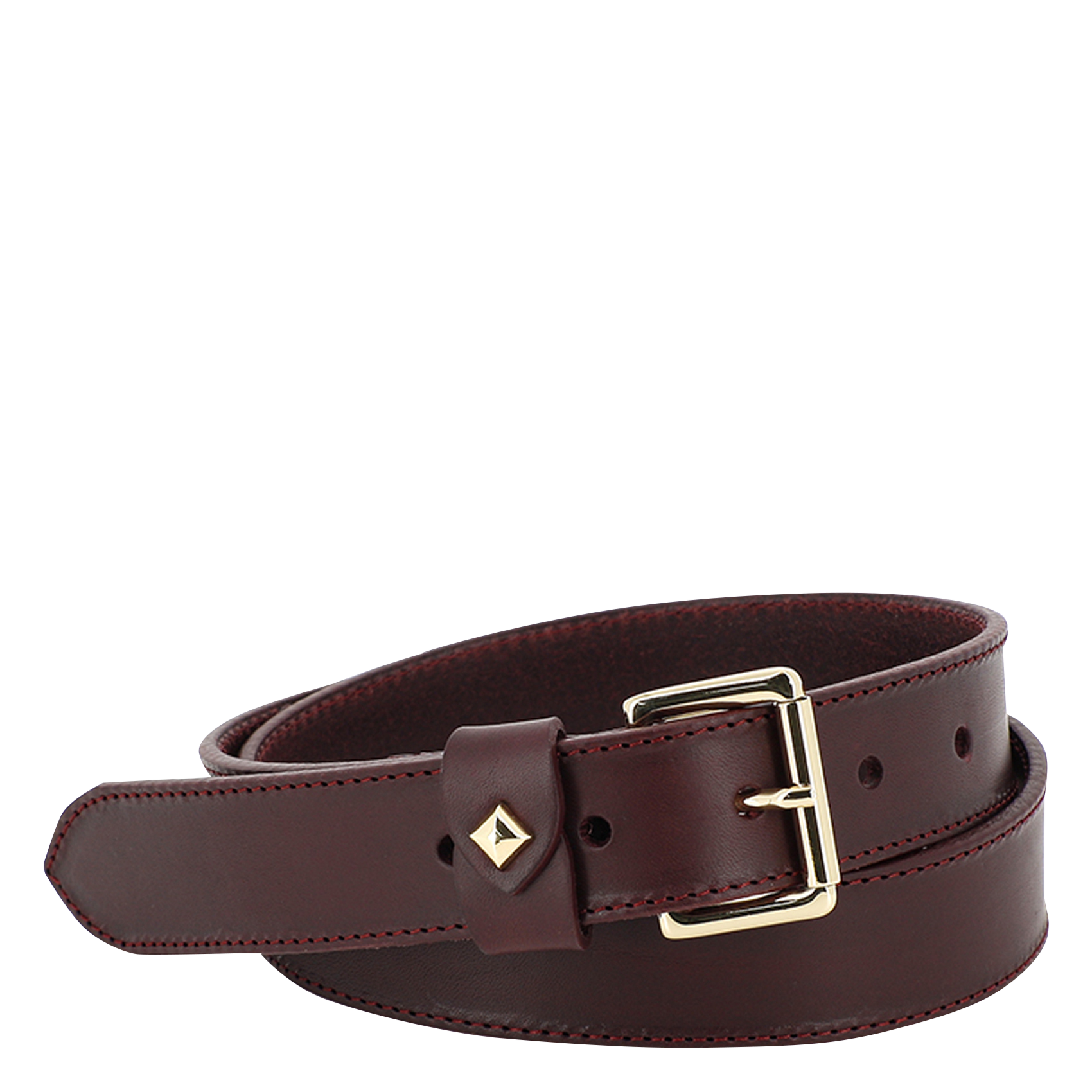 LA TURENNE - Ceinture en cuir lisse | Rouge