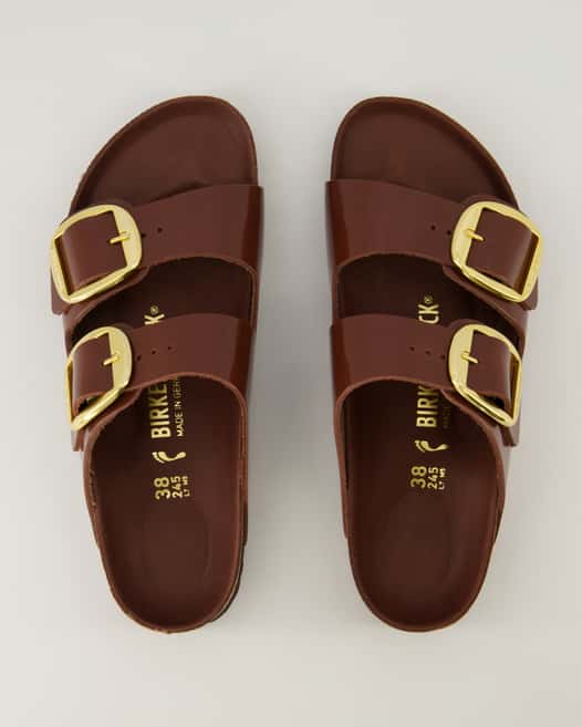Birkenstock Arizona Big Buckle Pantoletten in Braun