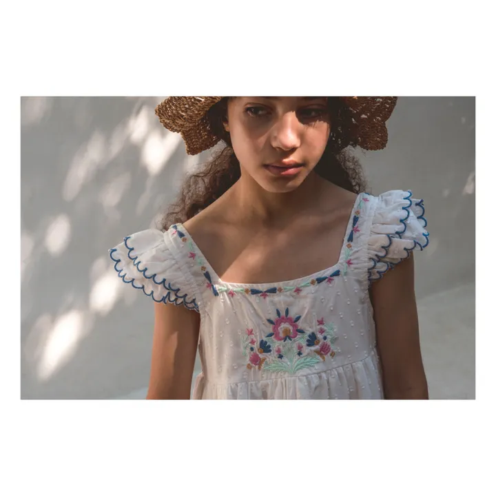 Lali Robe Nanette Fleurie Brodée | Crème