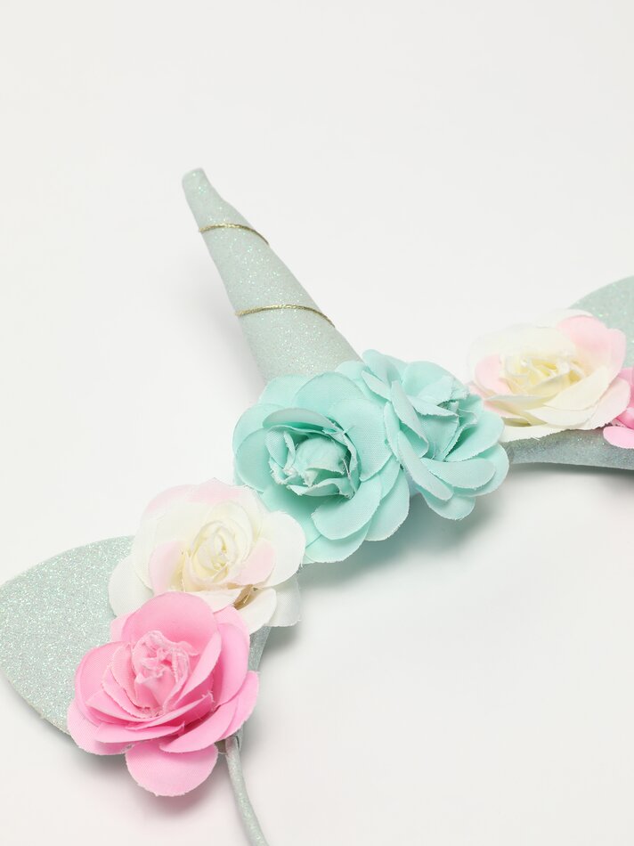 Tiara de unicórnio com flores - Vários modelos