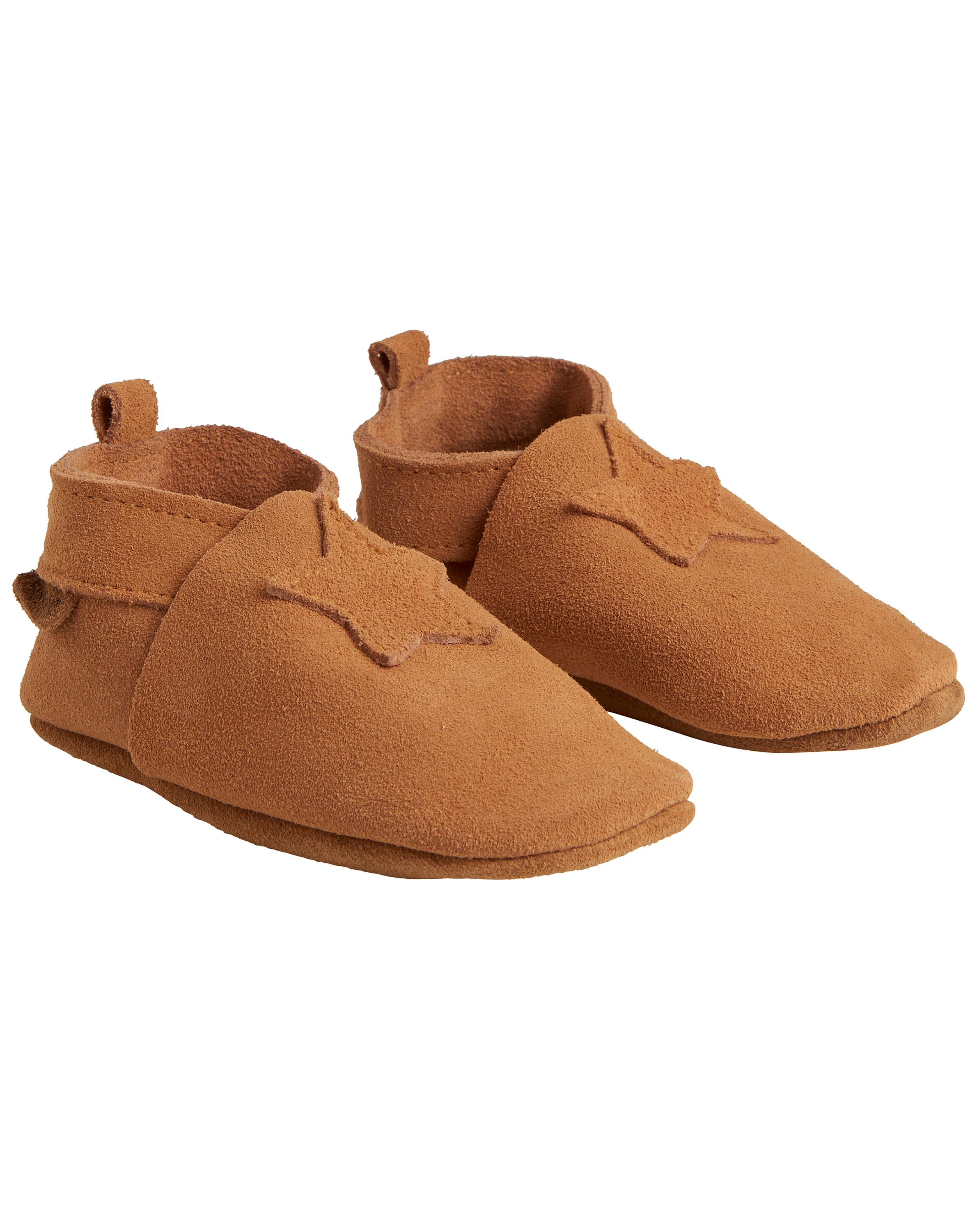 Wildleder-Krabbelschuhe STERN in inca gold