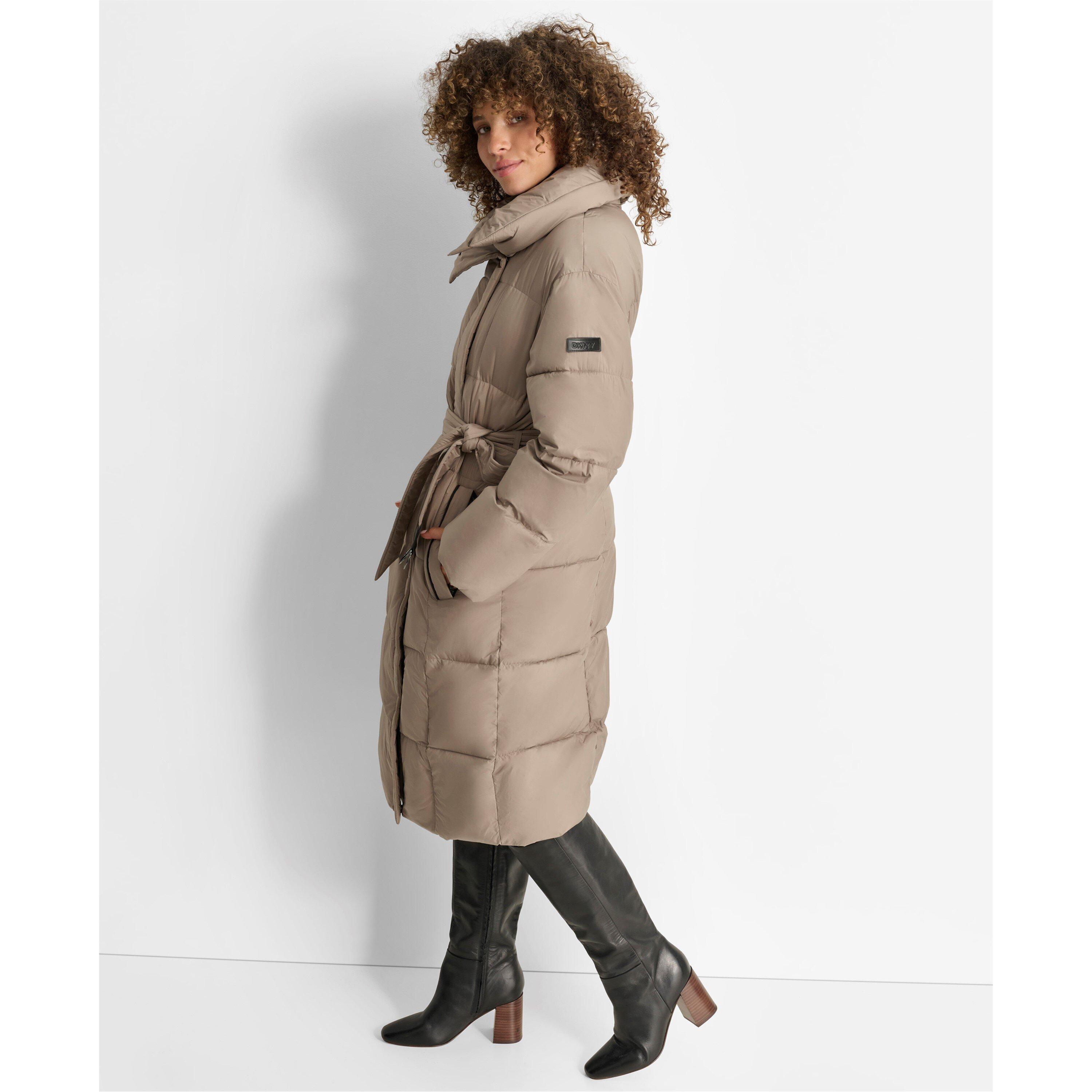 DKNY Belted Puffer Jacket