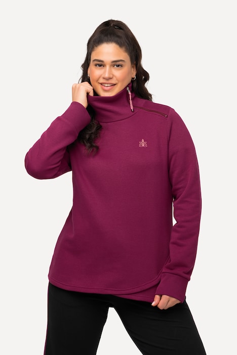 Sweatshirt, Stehkragen, Zipper, Mandala, Langarm