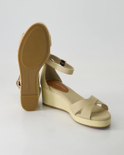 Tommy Hilfiger FLAG CRISS-CROS MID WEDGE ESPA Espadrilles in Beige