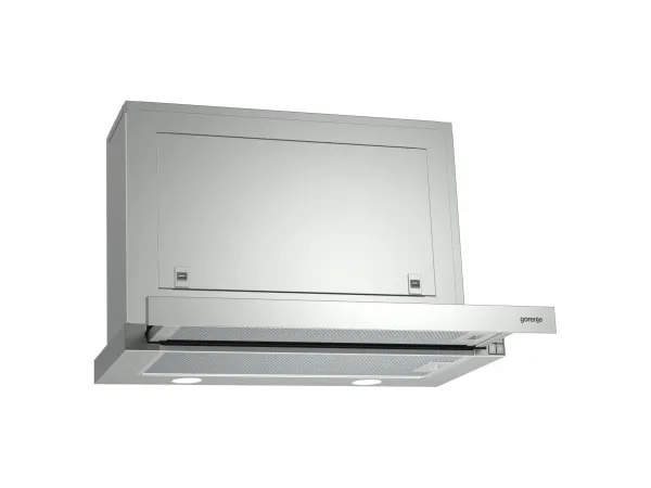 Gorenje BHP623E8X - Hætte - teleskopisk - bredde: 60 cm - dybde: 30.5 cm - udtrækning og recirkulation (-) - rustfrit stål