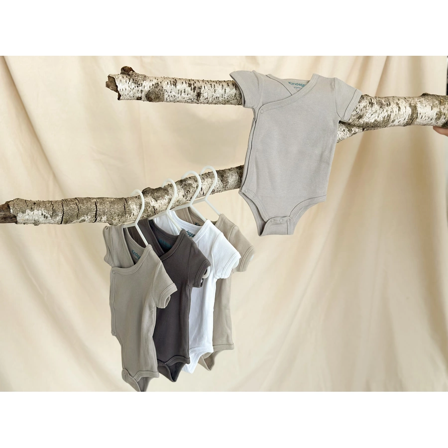 kindsgard Wickelbody trunder 5er-Pack kurzarm grau