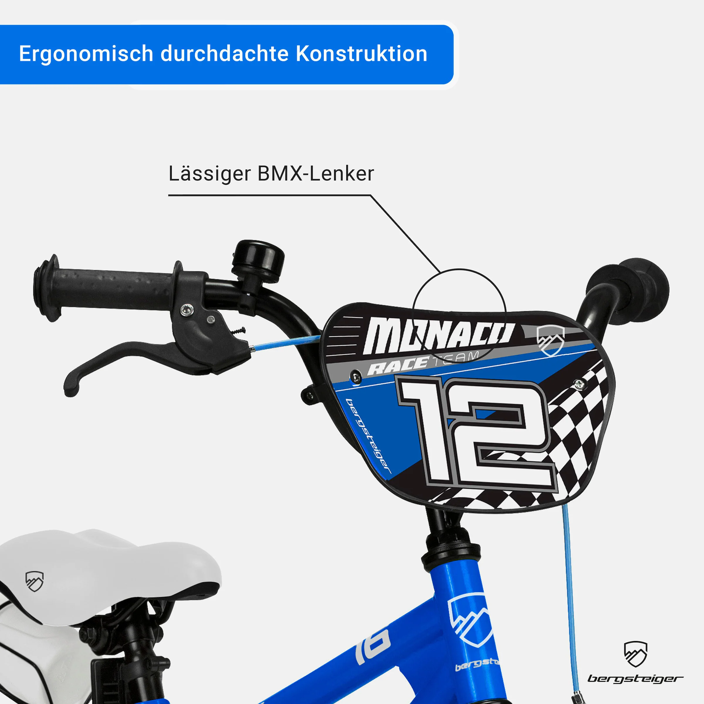 Bergsteiger Kinderfahrrad Monaco 20 Zoll | racing blue