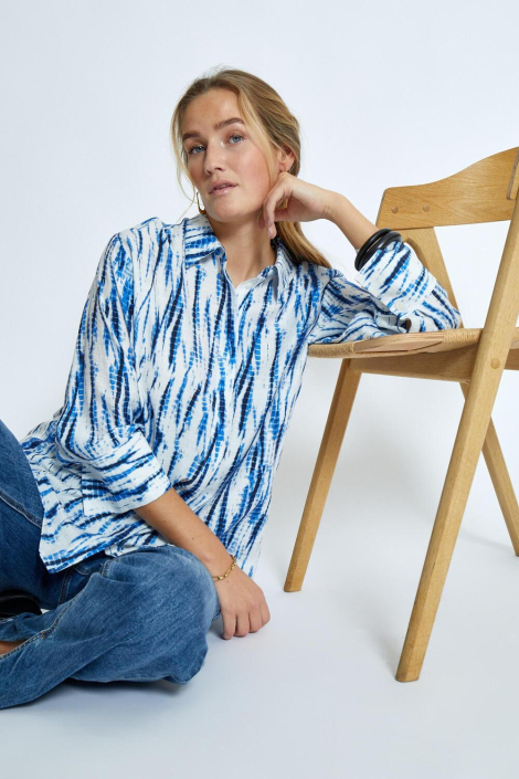 Peppercorn blauwe dames blouse