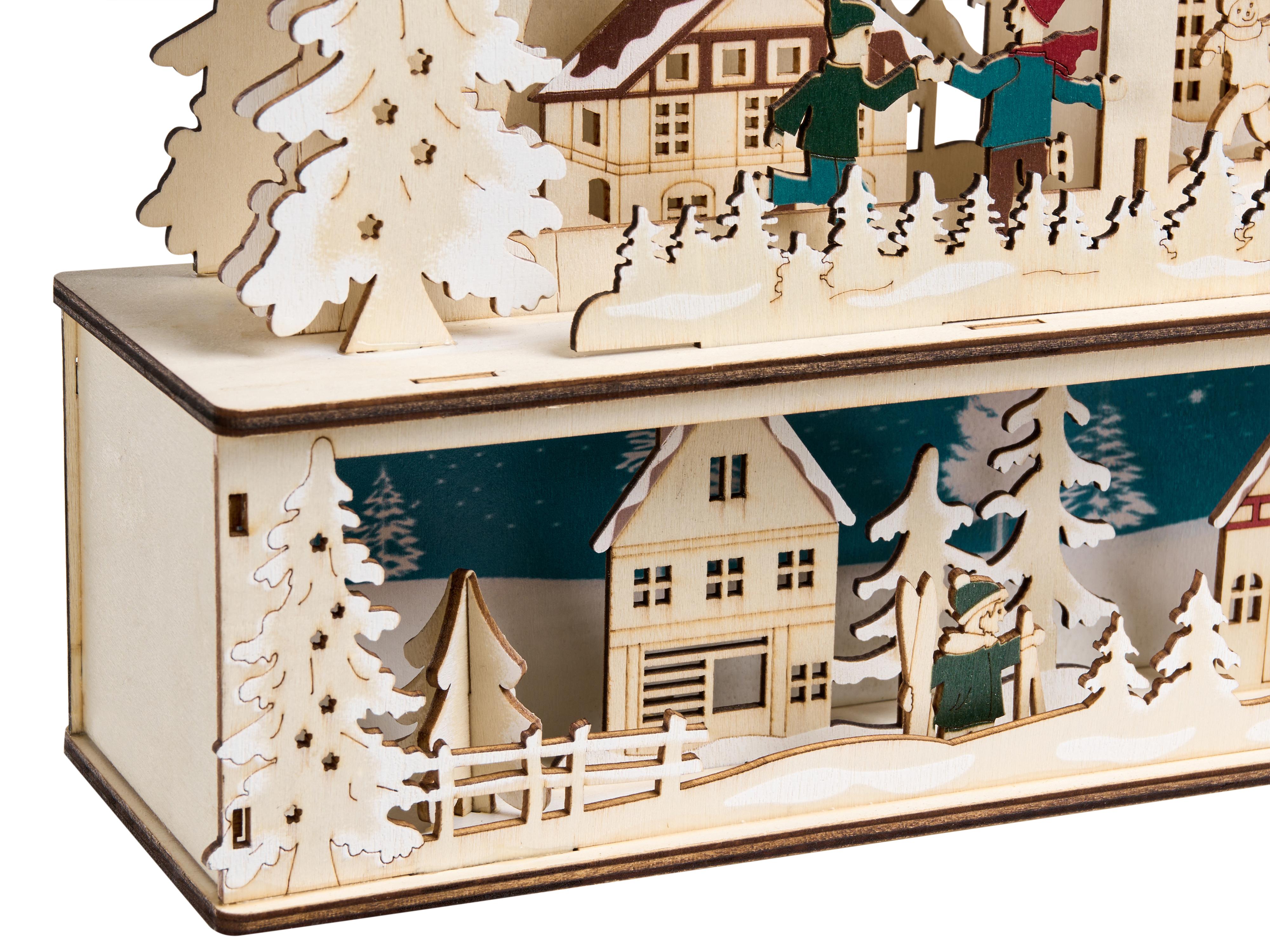 Kerstdecoratie LED NORSJO 36 cm Lichtbruin