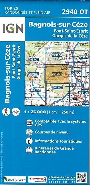 IGN - TOP25 2940OT BAGNOLS SUR CEZE 1 25 000
