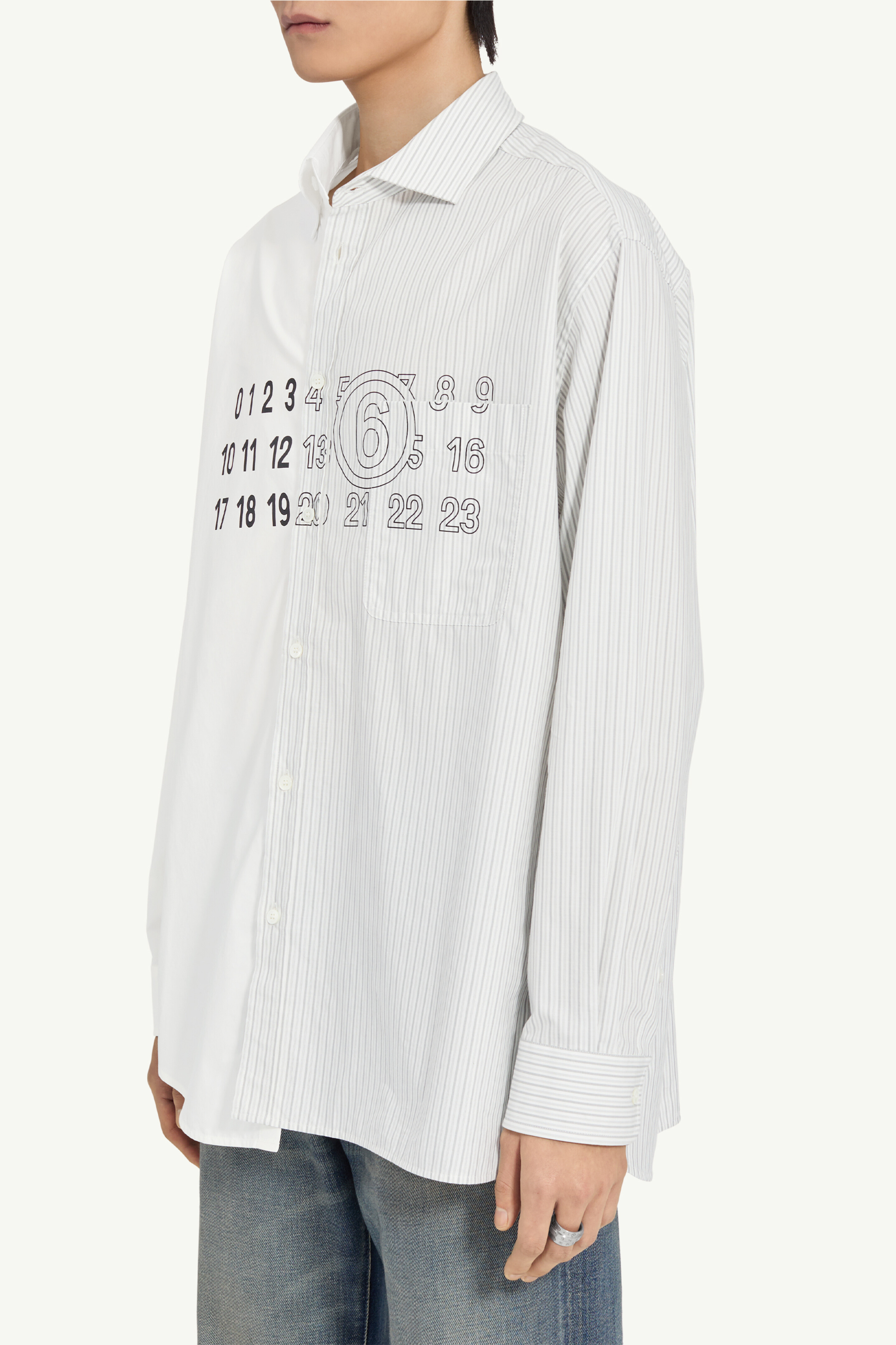 Chemise en popeline en 100% coton pour homme | MM6