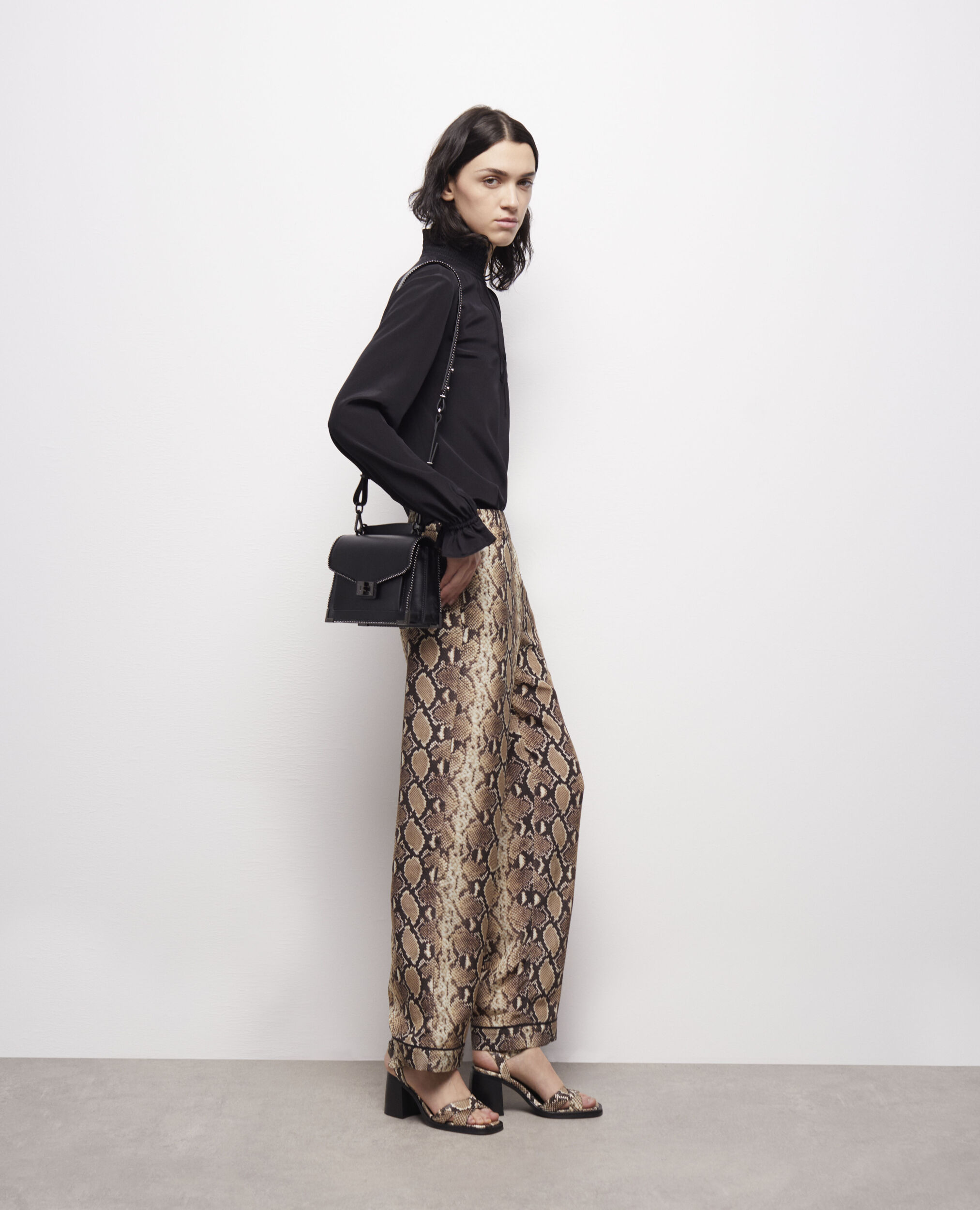 Sac Emily small en cuir noir