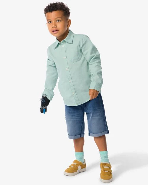 short enfant jogdenim bleu moyen