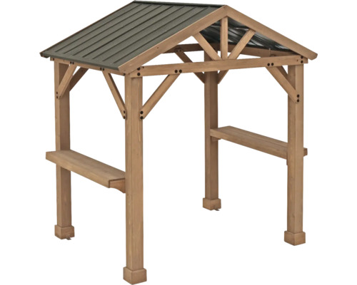 Gazebo WESTMANN Barbecue hout Laval 6x7 213 x 151 cm geglazuurd