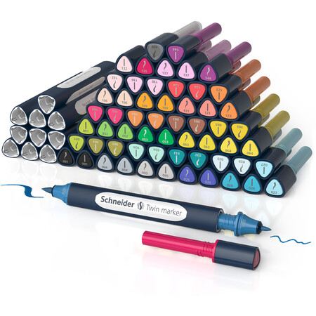Schneider Paint-It 040 Twinmarker Set komplett (72teilig) Twinmarker