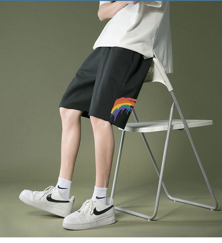 POSI - Shorts met regenboogprint